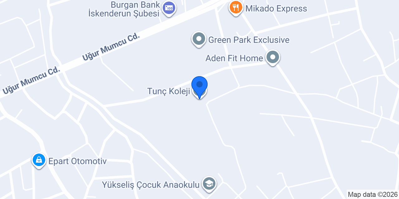 Tunç Koleji konumu