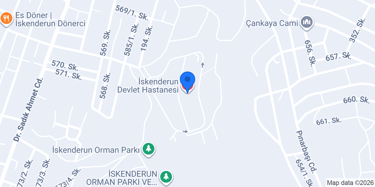 İskenderun Devlet Hastanesi konumu