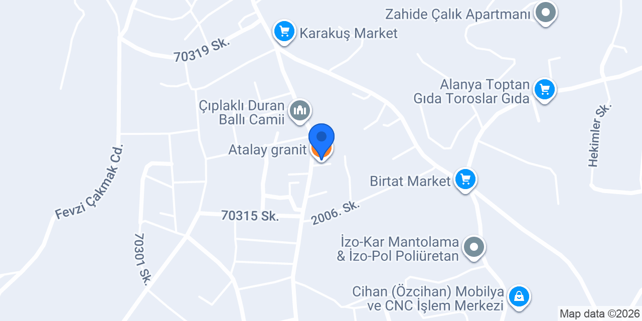 Atalay granit konumu