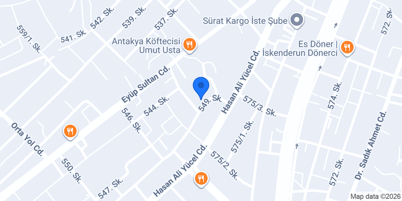 Başkent Üniversitesi Özel İskenderun Başkent Okulları konumu