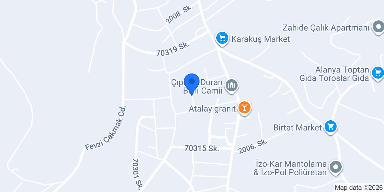 Yılmaz yapı çatı ferforje konumu