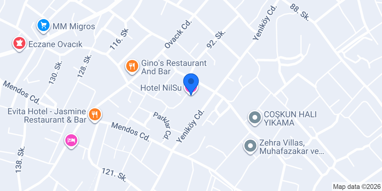 Hotel NilSu konumu