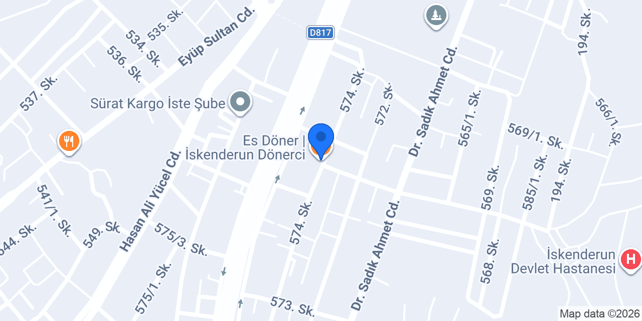 Es Döner | İskenderun Dönerci konumu