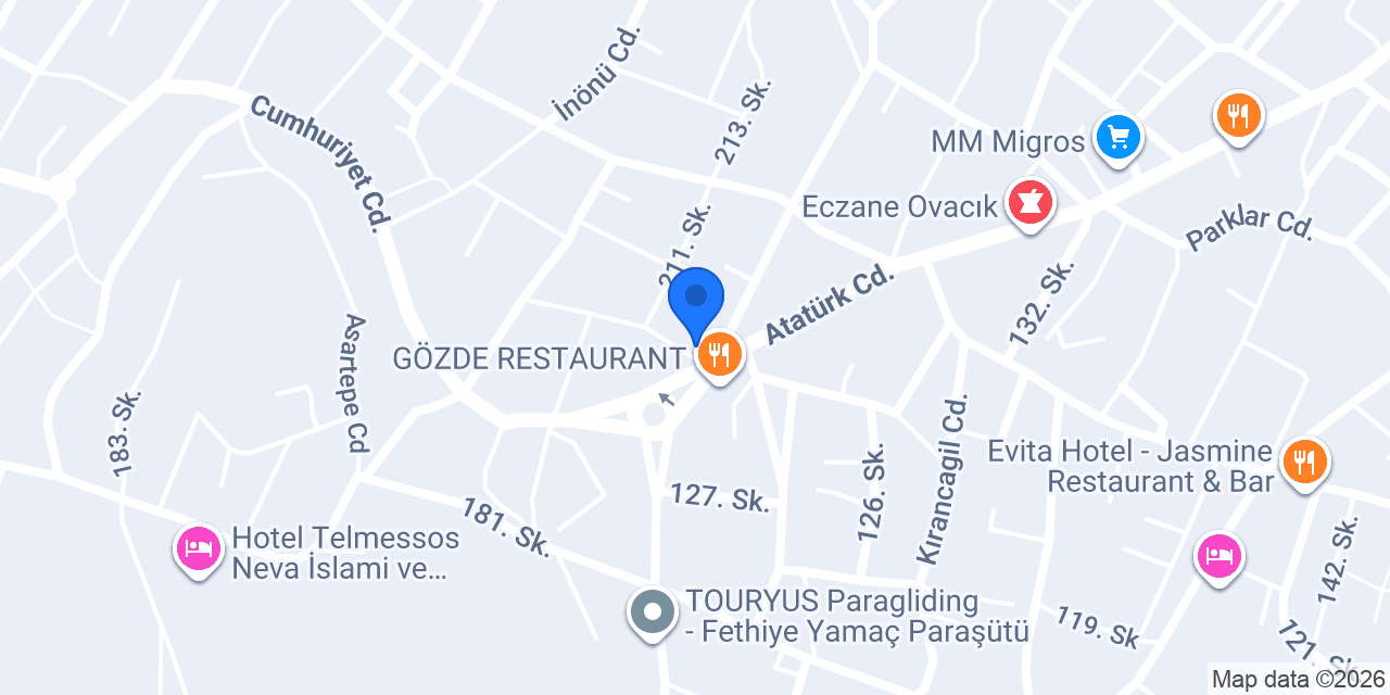 Oludeniz Hostel konumu