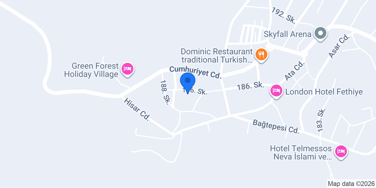 NEFİS OTEL ÖLÜDENİZ konumu