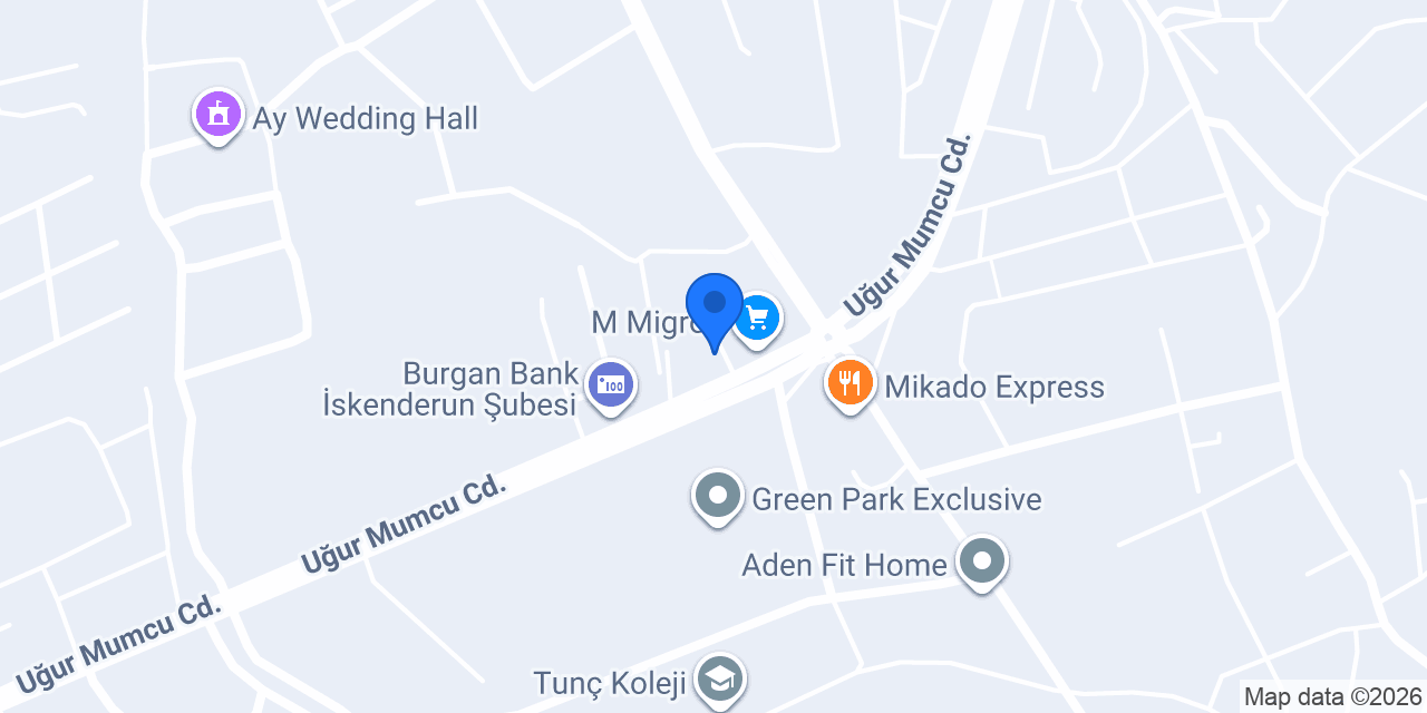İskenderun Vipark Otel konumu