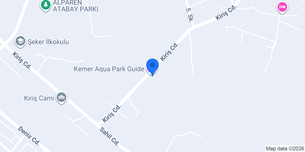 Kemer Aqua Park Guide konumu