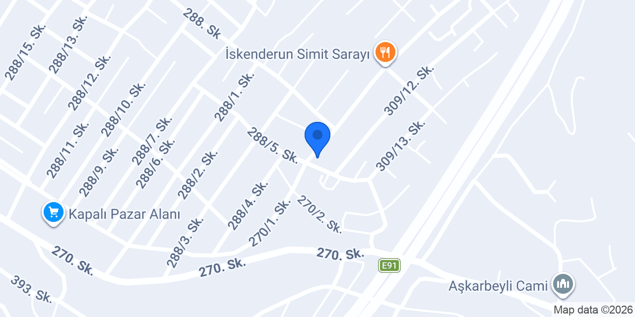 Bereket market konumu