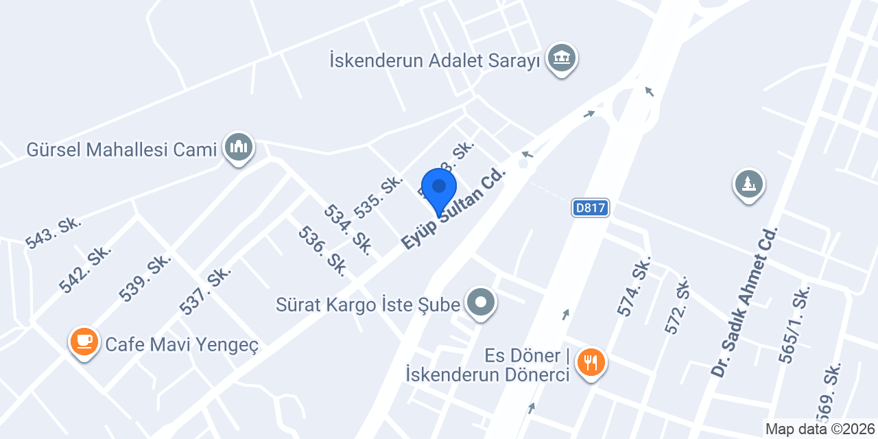 Ülker Unlu Mamülleri İskenderun konumu