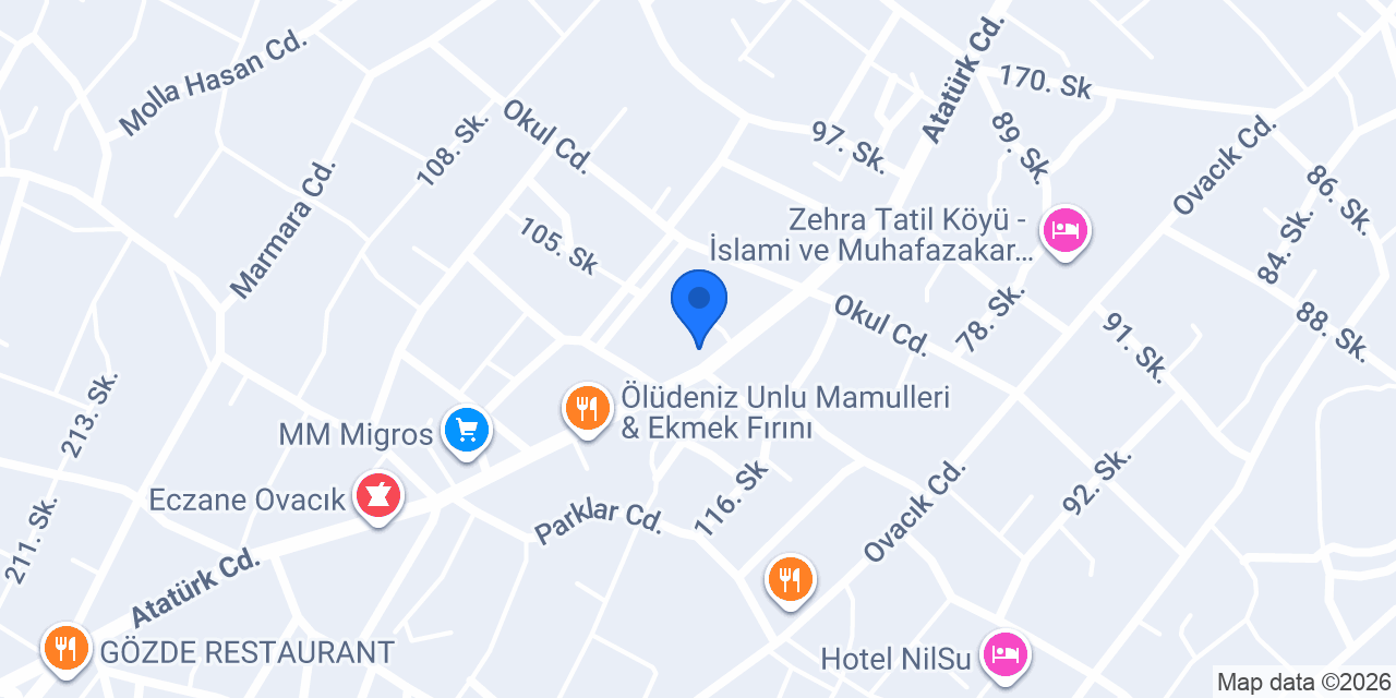 Mut Apart Hotel Fethiye konumu