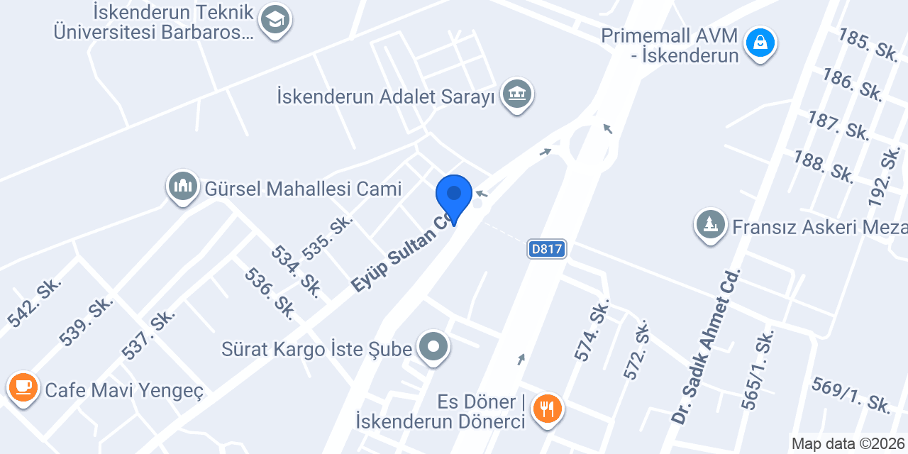 Dönerci Mehmet usta konumu