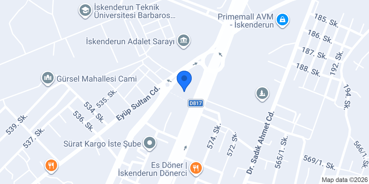 Fizyoteraprime İskenderun konumu