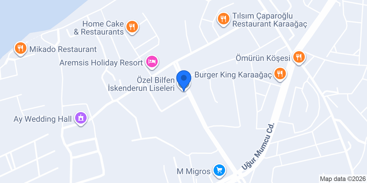 Özel Bilfen İskenderun Liseleri konumu