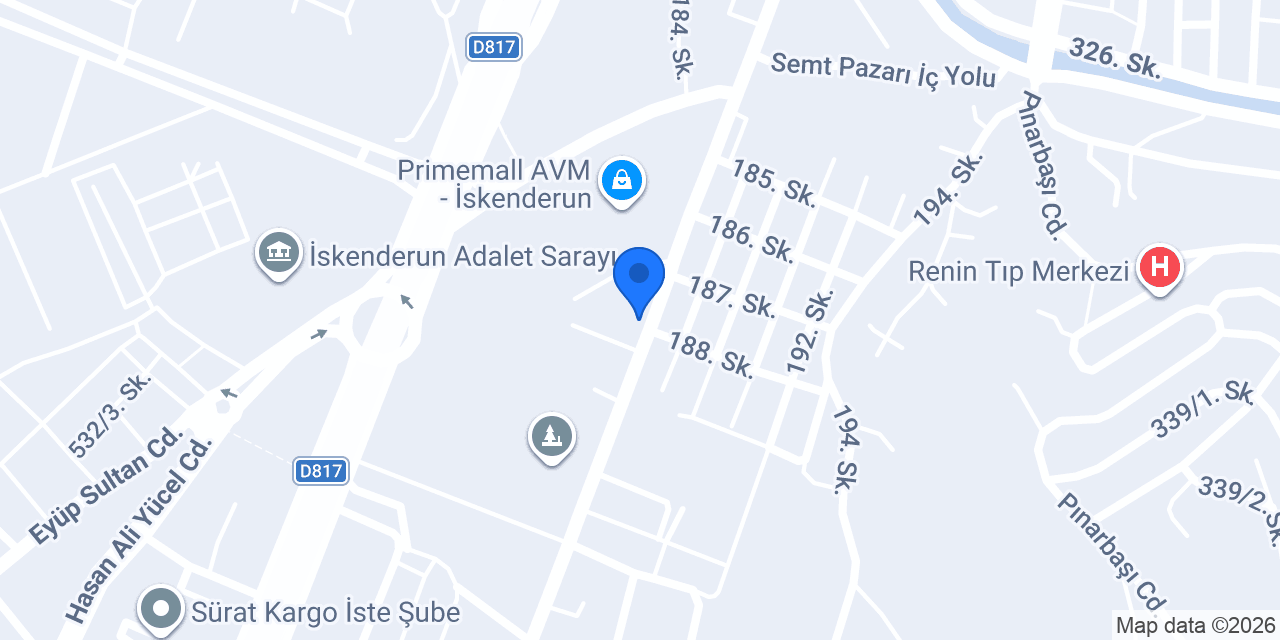 İskenderun Pet House Veteriner Kliniği konumu
