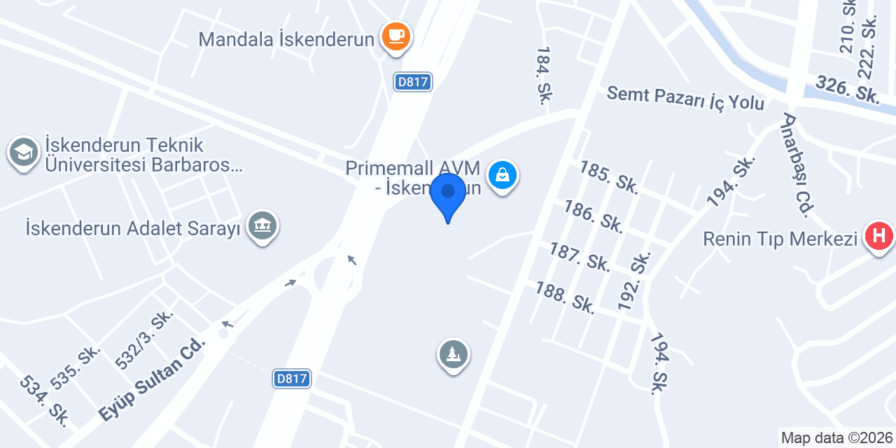Cajun Corner İskenderun konumu