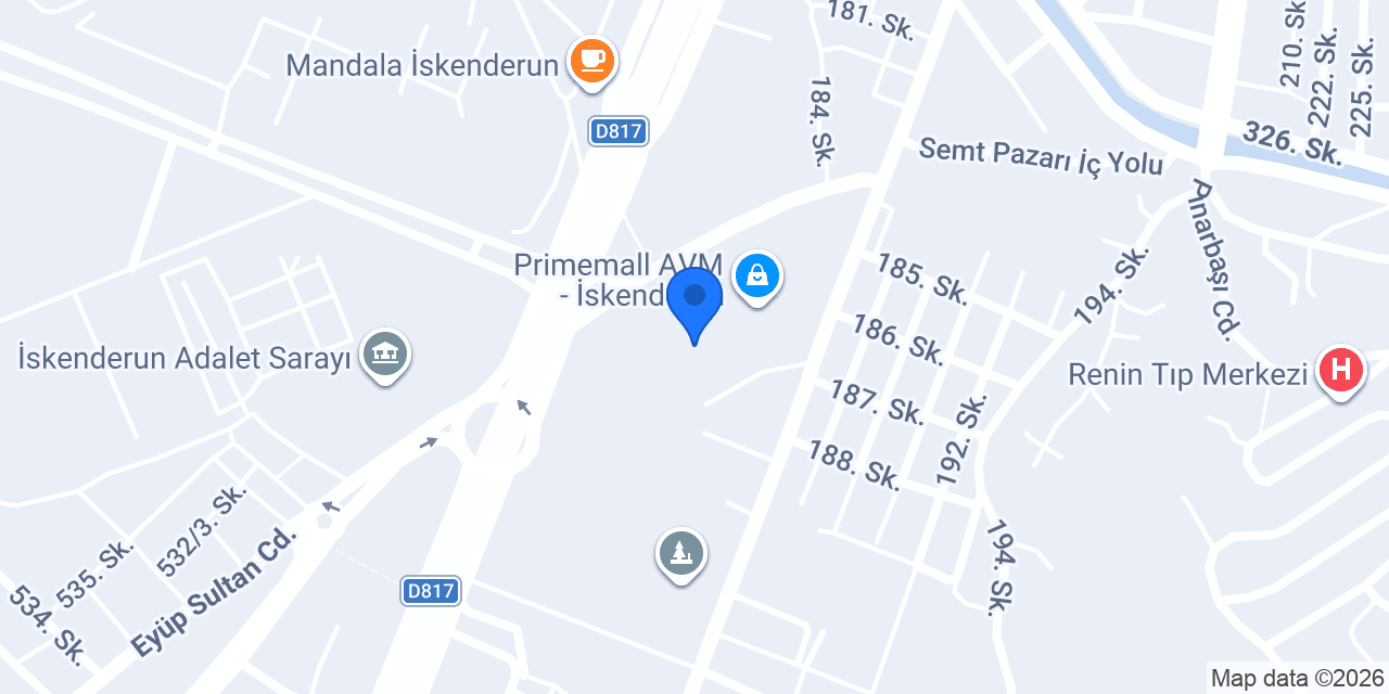 Prime Mall İskenderun AVM McDonald's konumu