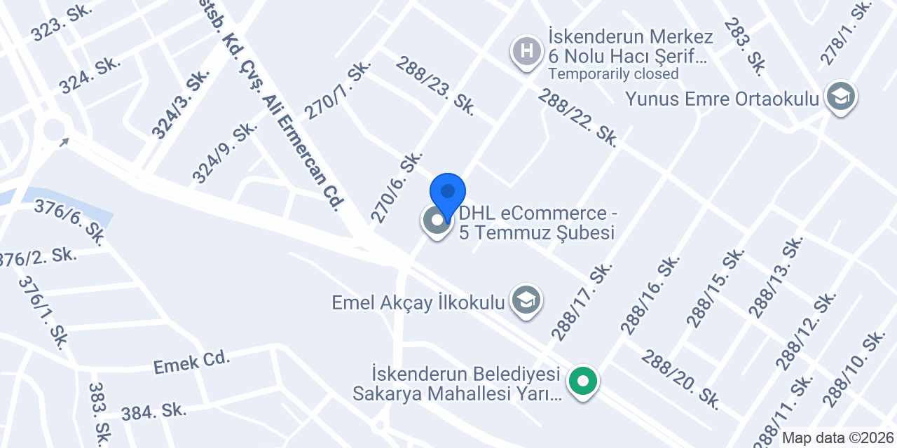 İskenderun Tek Market konumu