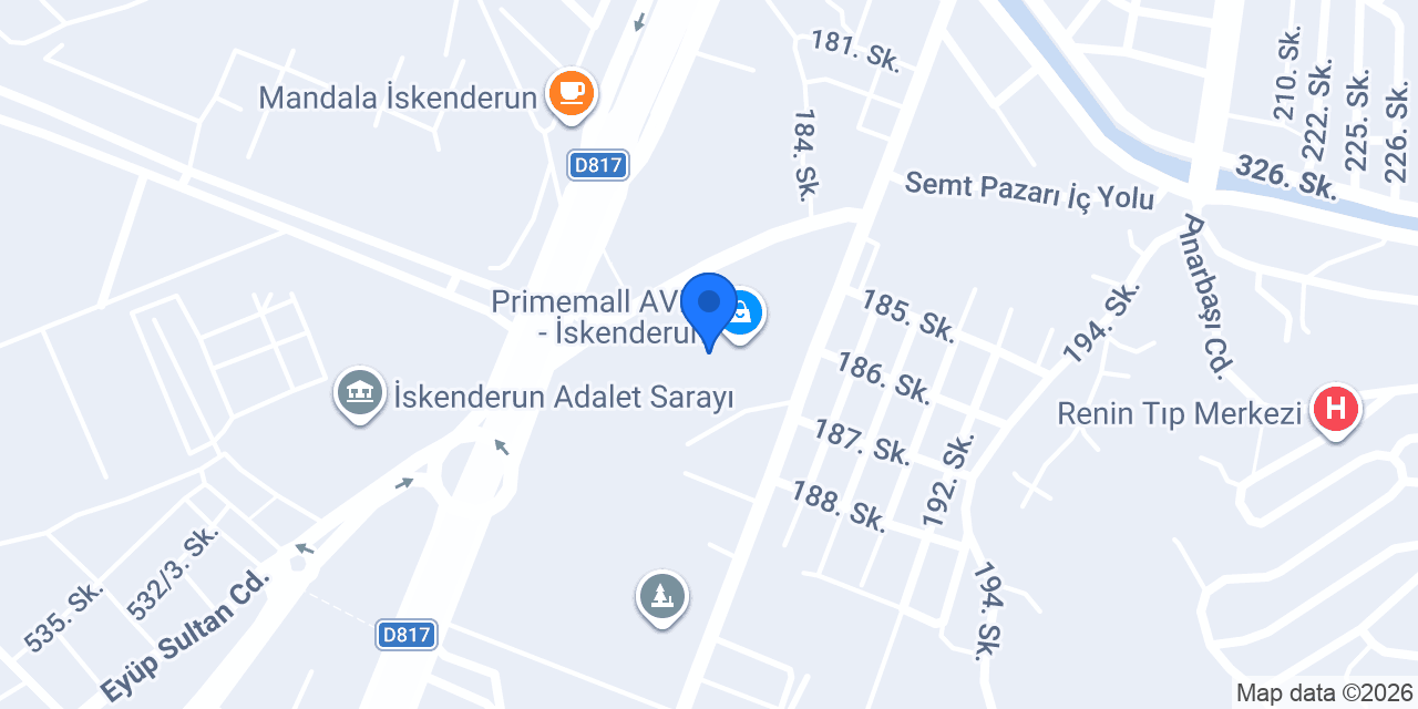 10D Cinema İskenderun konumu