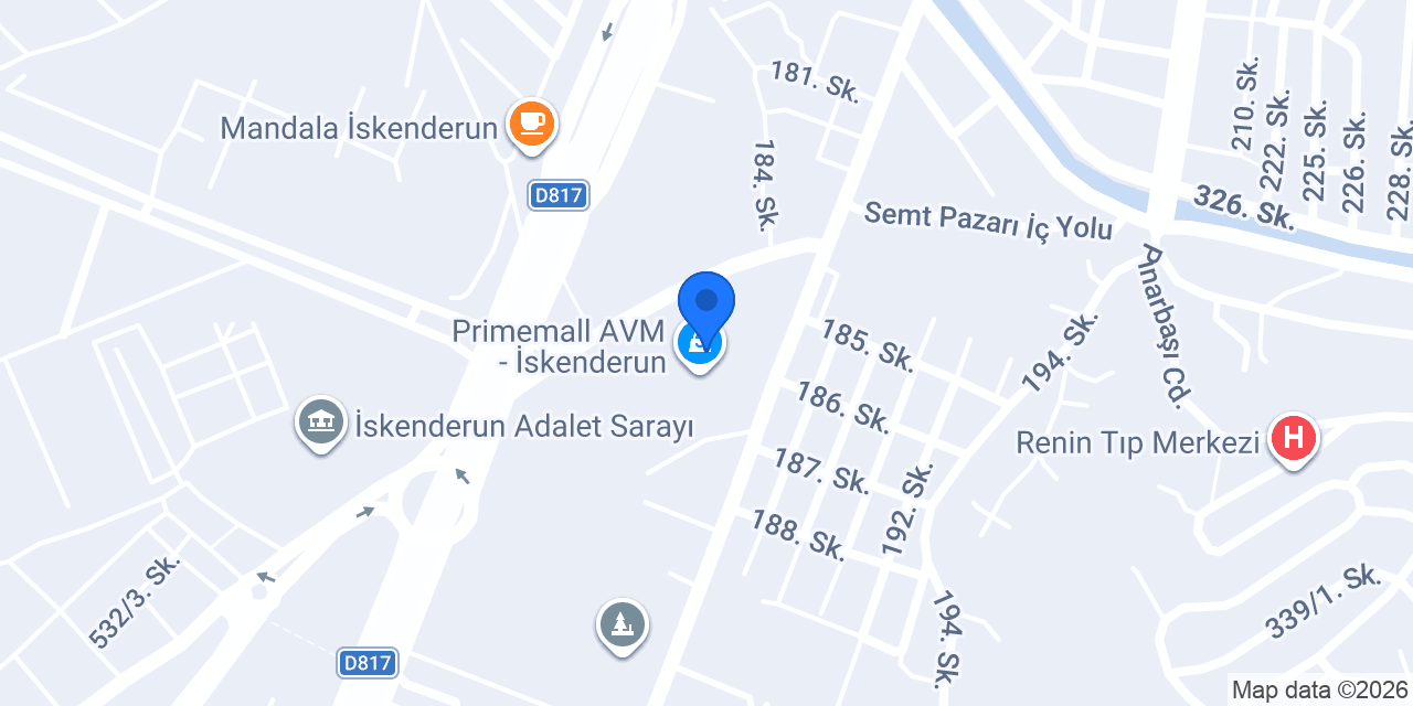 SAMSUNG iskenderun Prime Mall Store konumu