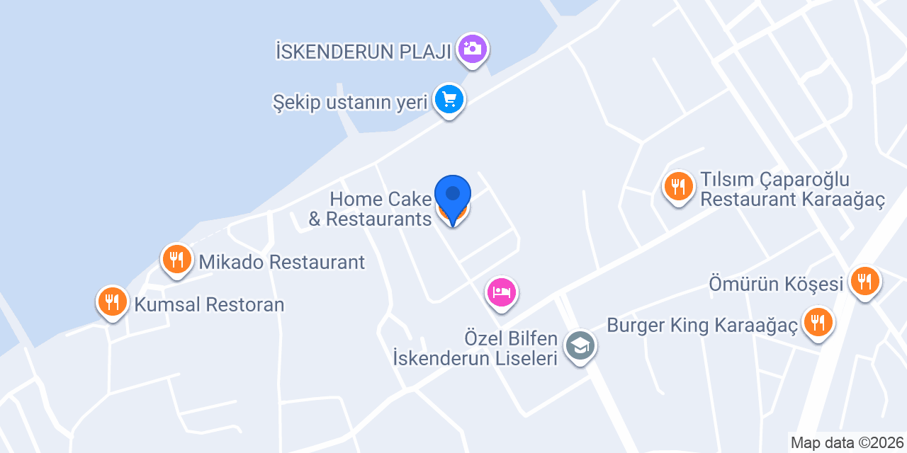 Home Cake & Restaurants konumu
