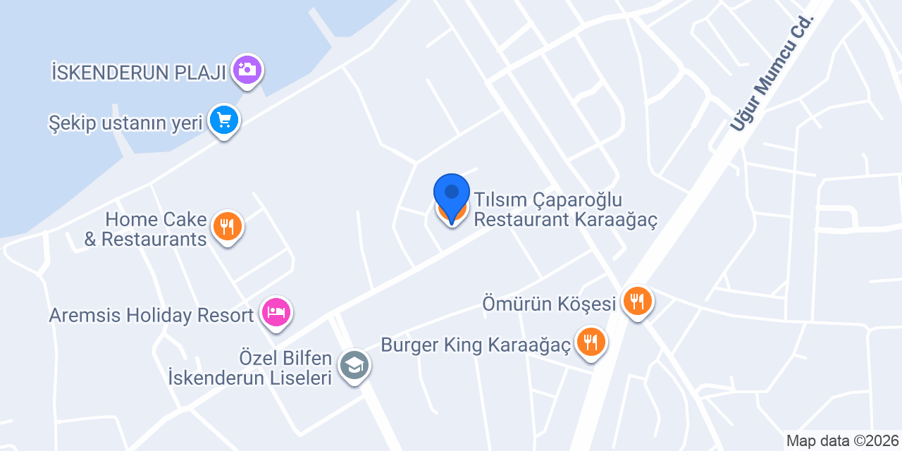 Tılsım Çaparoğlu Restaurant Karaağaç konumu
