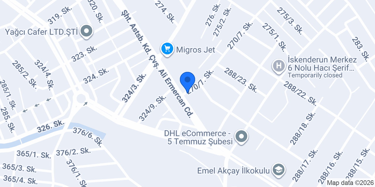 Yücelen Ambalaj Toptan konumu