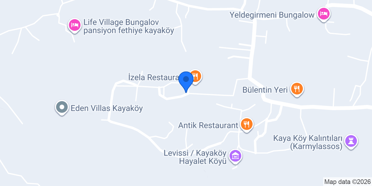 İzela Pansiyon konumu