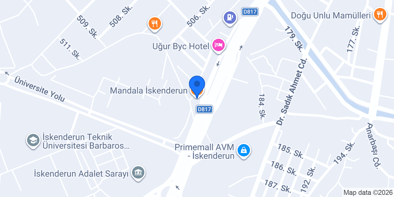 Mandala İskenderun konumu