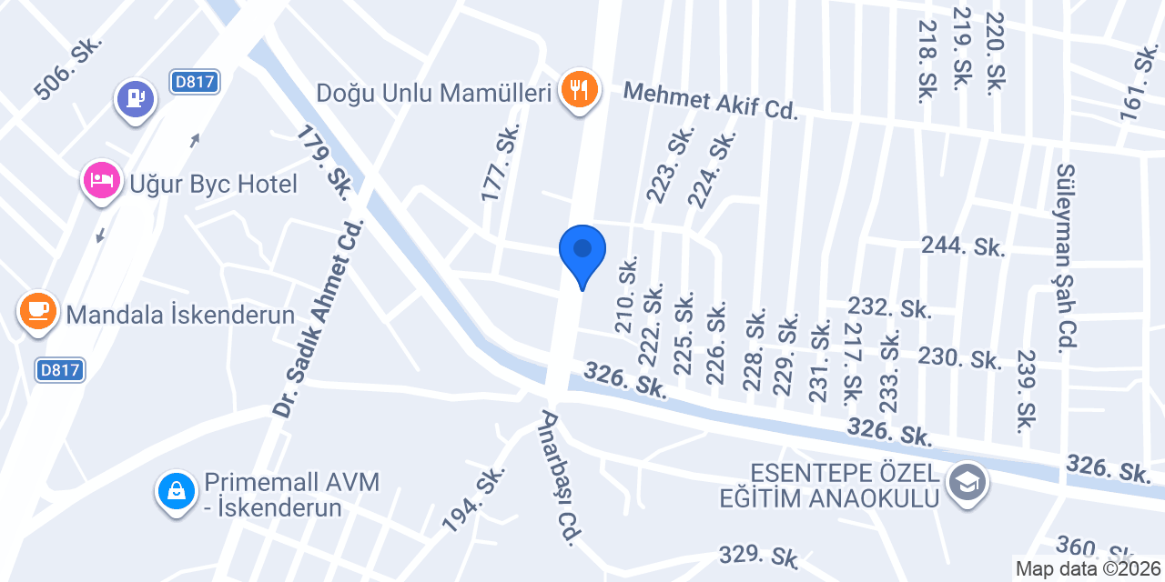 Çetiner mobilya konumu