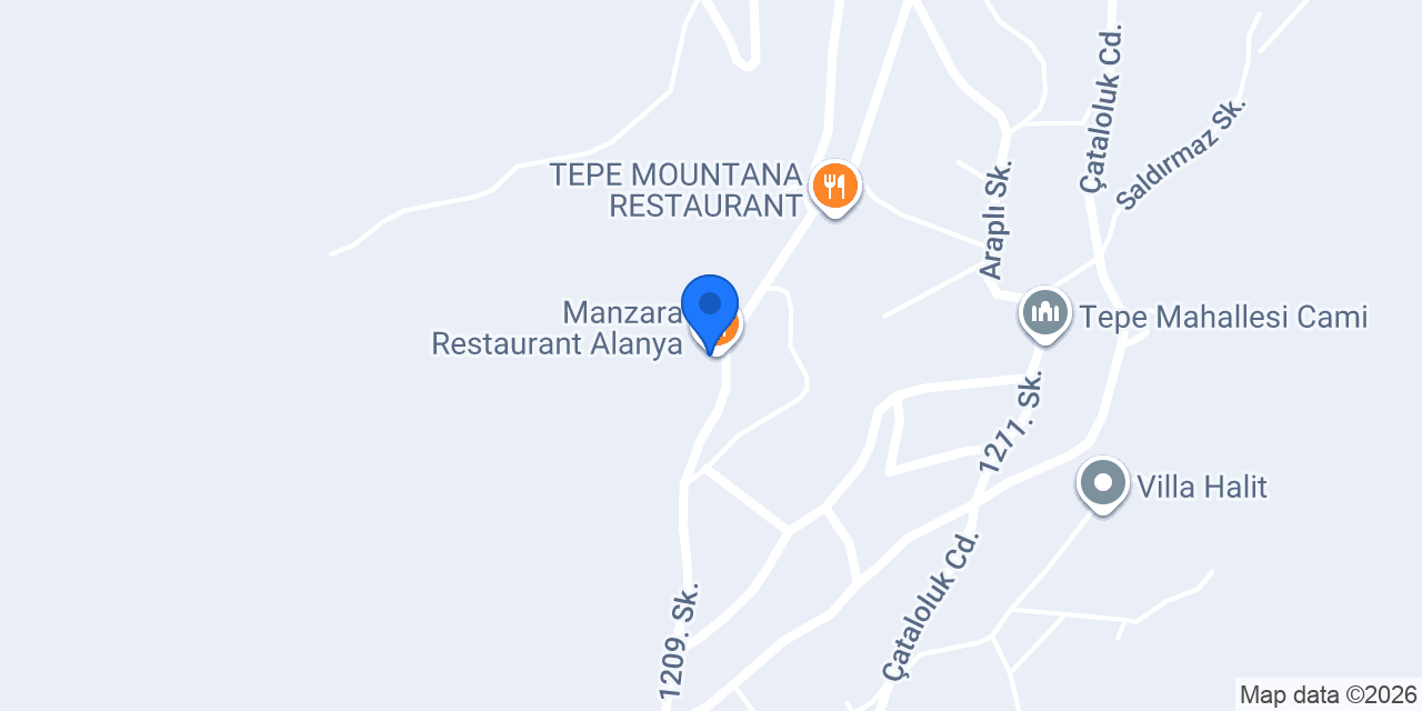 Manzara Restaurant Alanya konumu