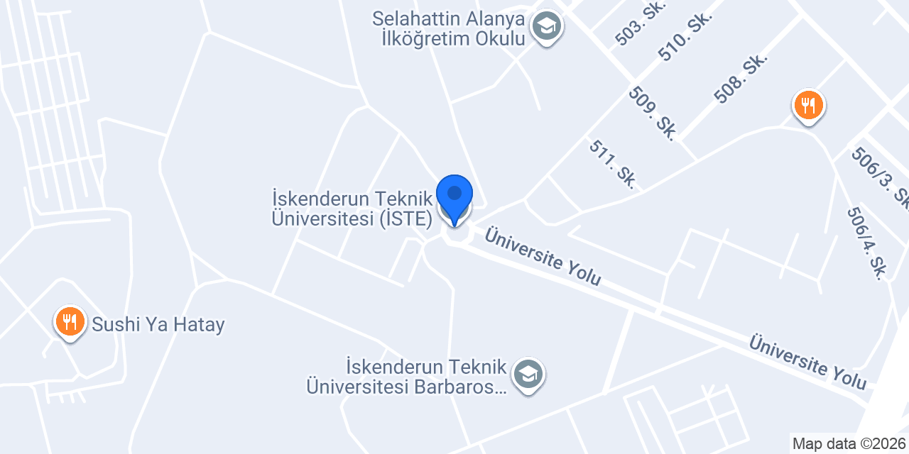İskenderun Teknik Üniversitesi (İSTE) konumu