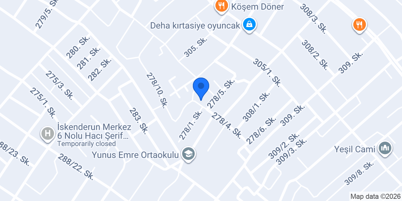 Dostlar Döner Salonu konumu
