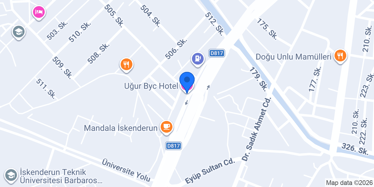 Uğur Byc Hotel konumu