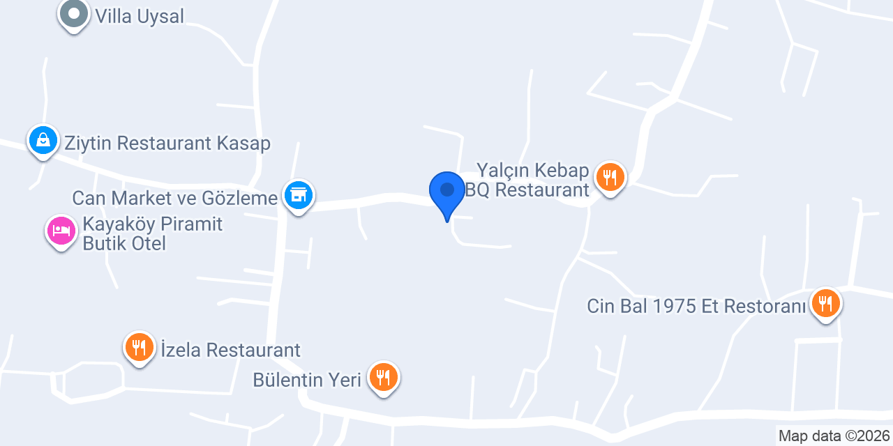 Kayaköy Pansiyon konumu