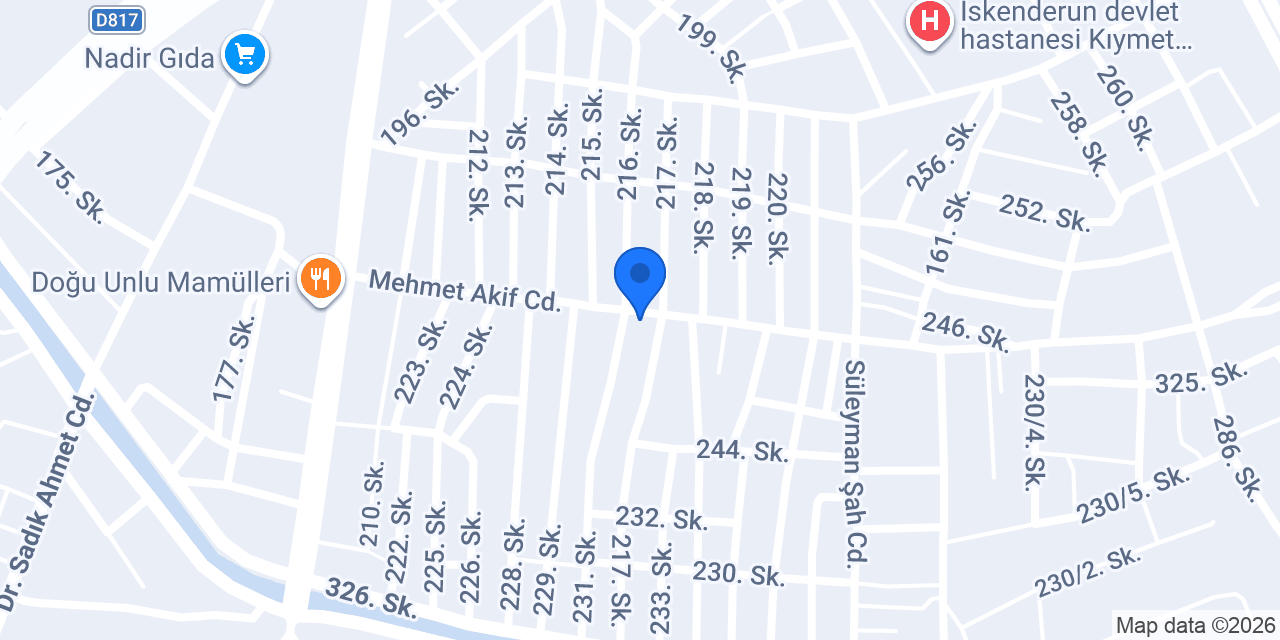 DÜNYA MANAV İskenderun konumu