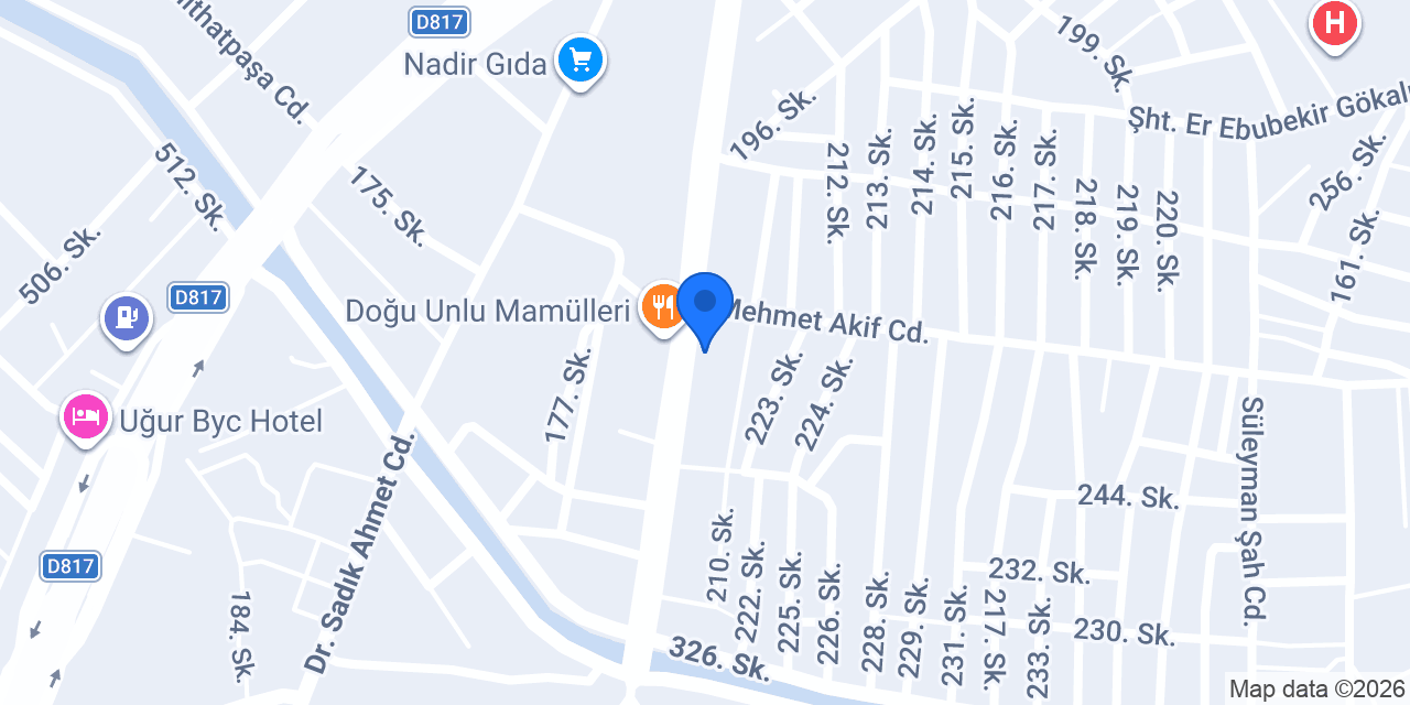 Işıl Mobilya konumu