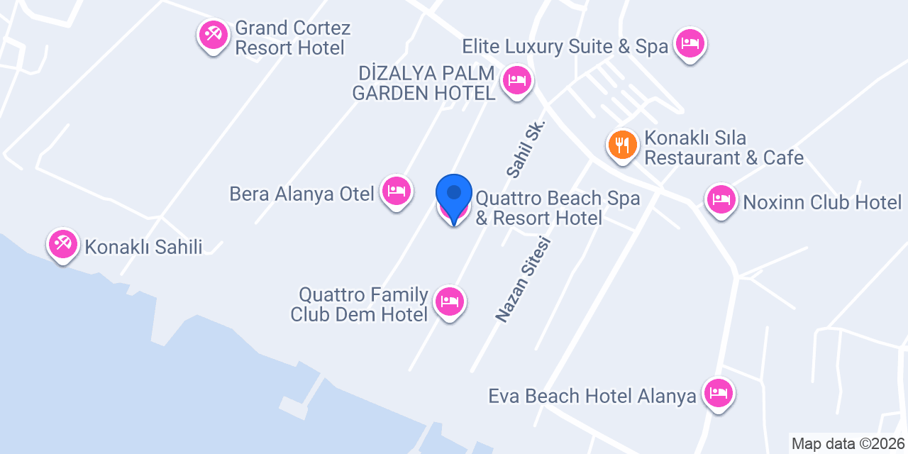Quattro Beach Spa & Resort Hotel konumu