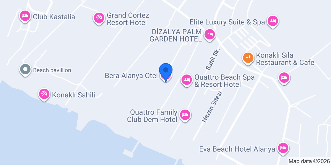 Bera Alanya Otel konumu