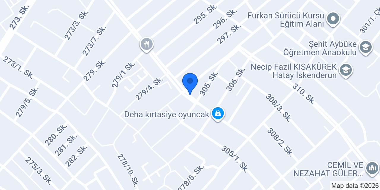 Hamza Efendi - İskenderun (Modernevler) konumu