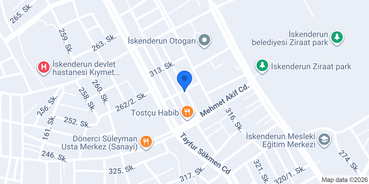 İskenderun taksi, vip transfer, utku turizm konumu