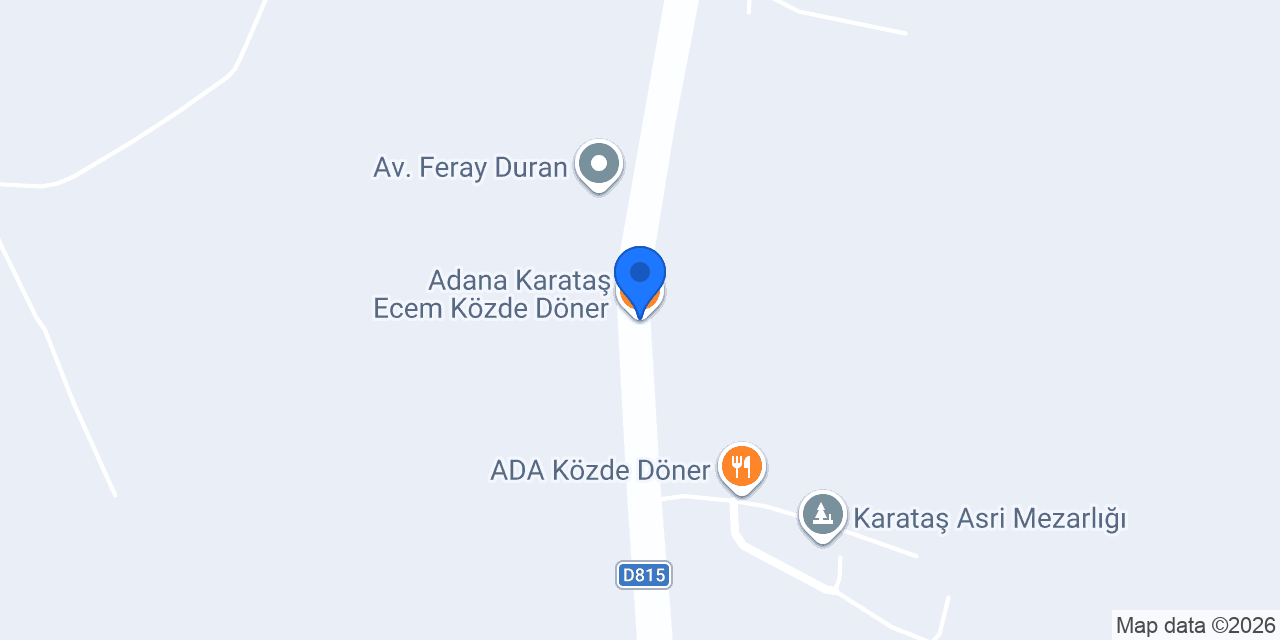 Adana Karataş Ecem Közde Döner konumu