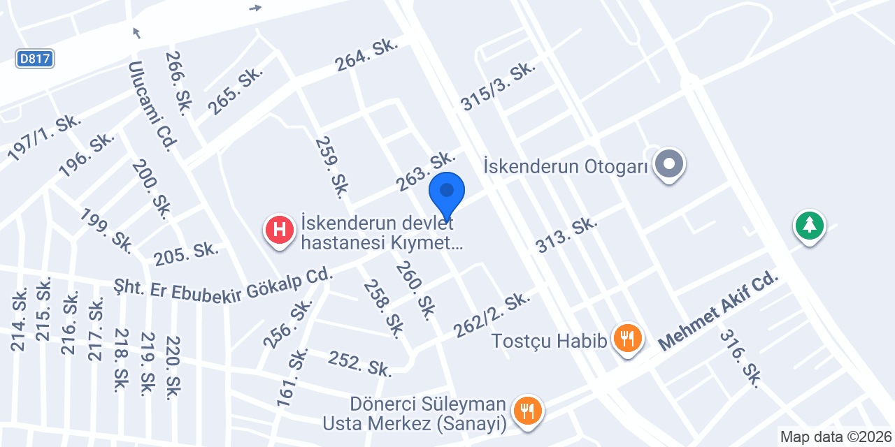 İskenderun Dönerci | Bidene Döner konumu