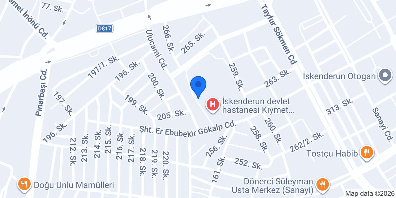 İskenderun ssk taksi konumu