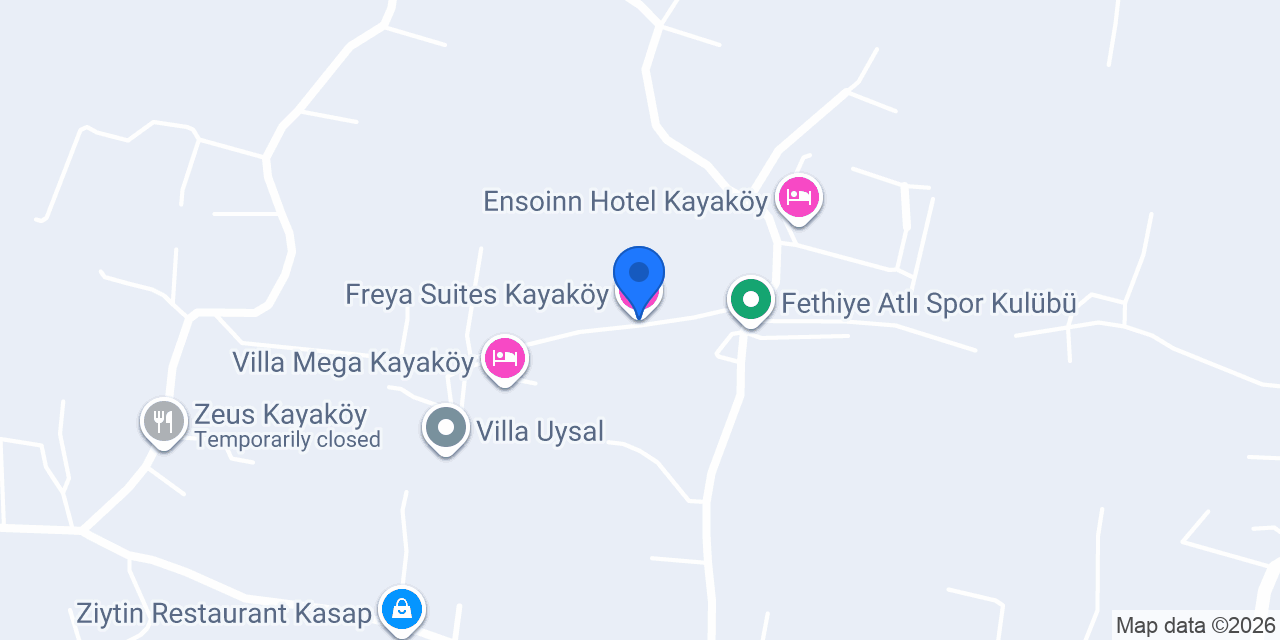 Freya Suites Kayaköy konumu