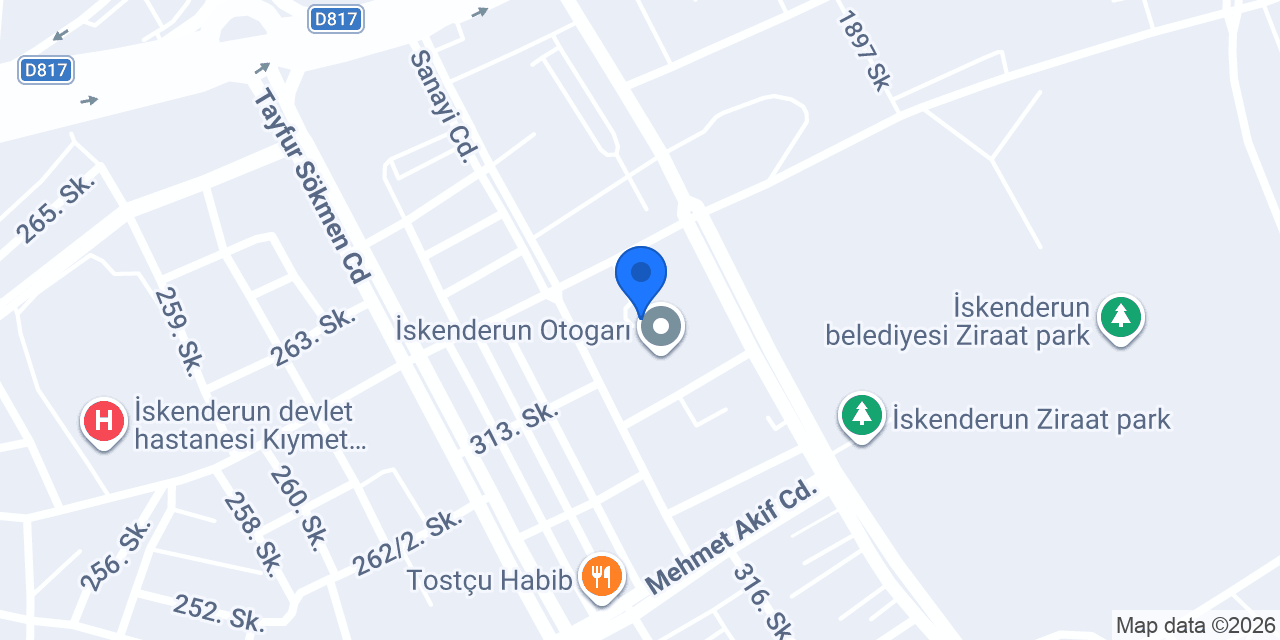 Yeni Adana Seyahat konumu