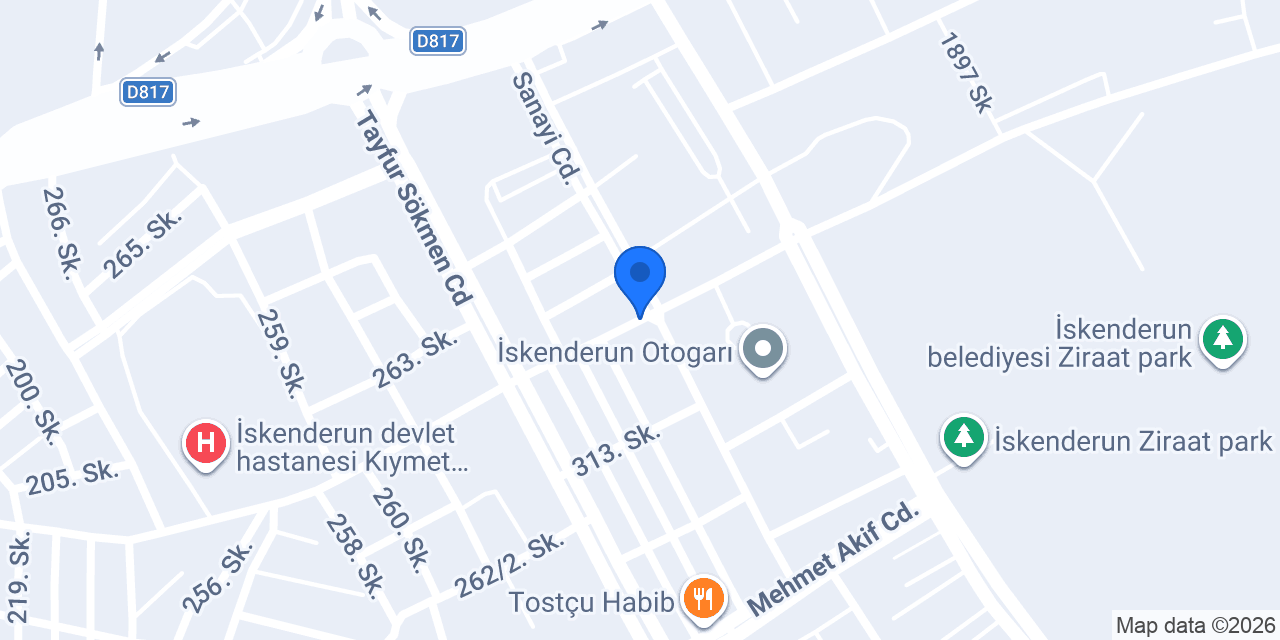 İskenderun Ulucami caddesi konumu