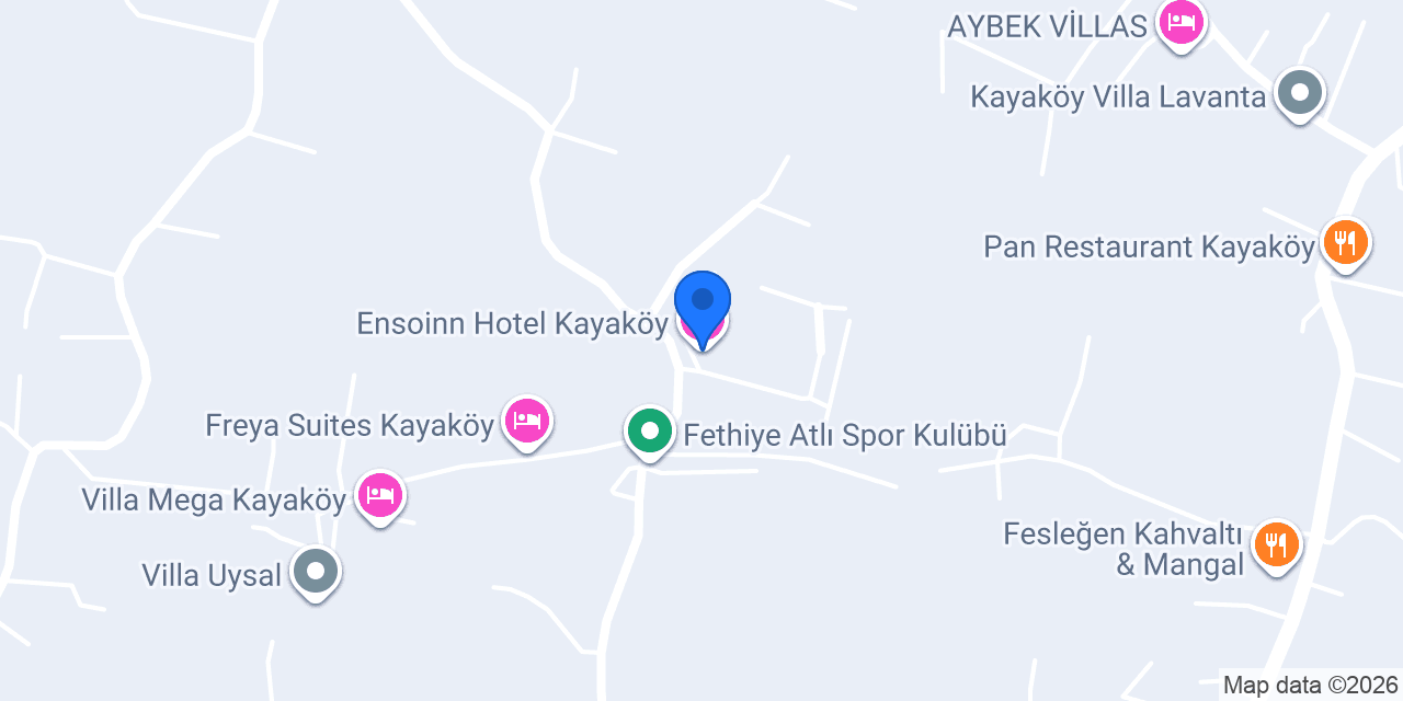 Ensoinn Hotel Kayaköy konumu