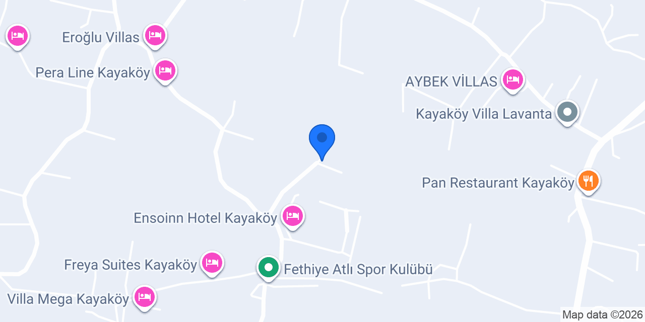 Villa Gökçe Kayaköy konumu