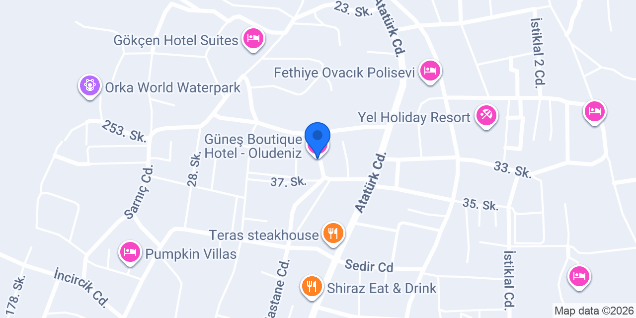 Güneş Boutique Hotel - Oludeniz konumu