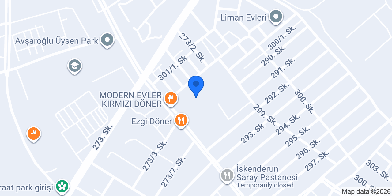 Öz Elbistan İskenderun Ş.B konumu